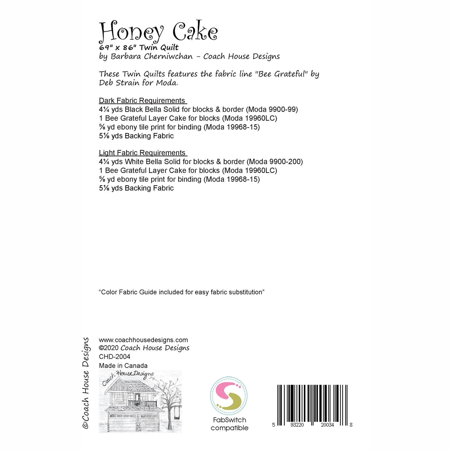 Honey Cake Downloadable PDF Quilt Pattern