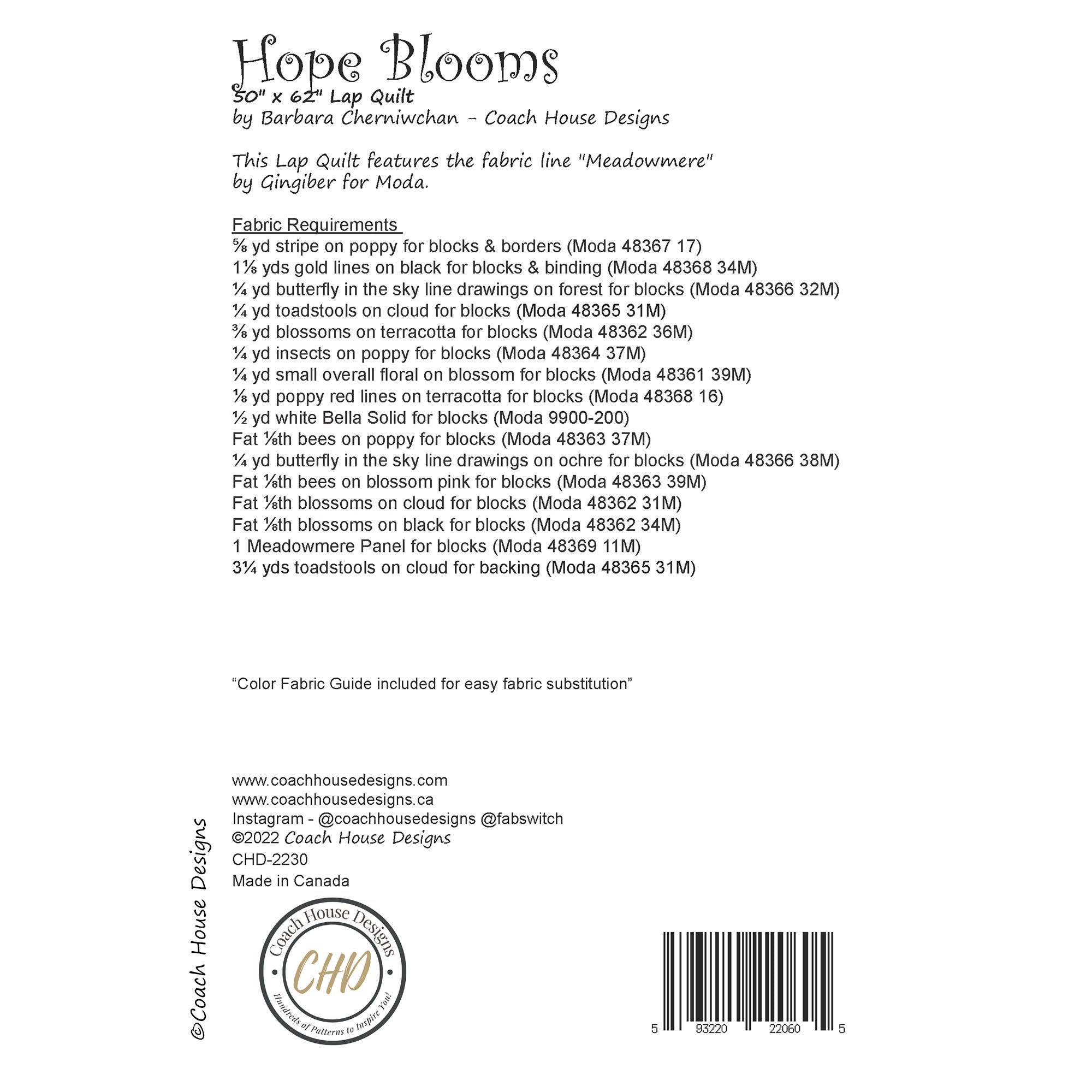 Hope Blooms Lap Quilt Pattern – Coach House Designs US