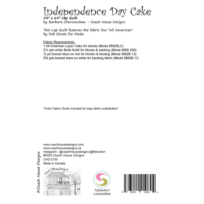Independence Day Cake Quilt Pattern