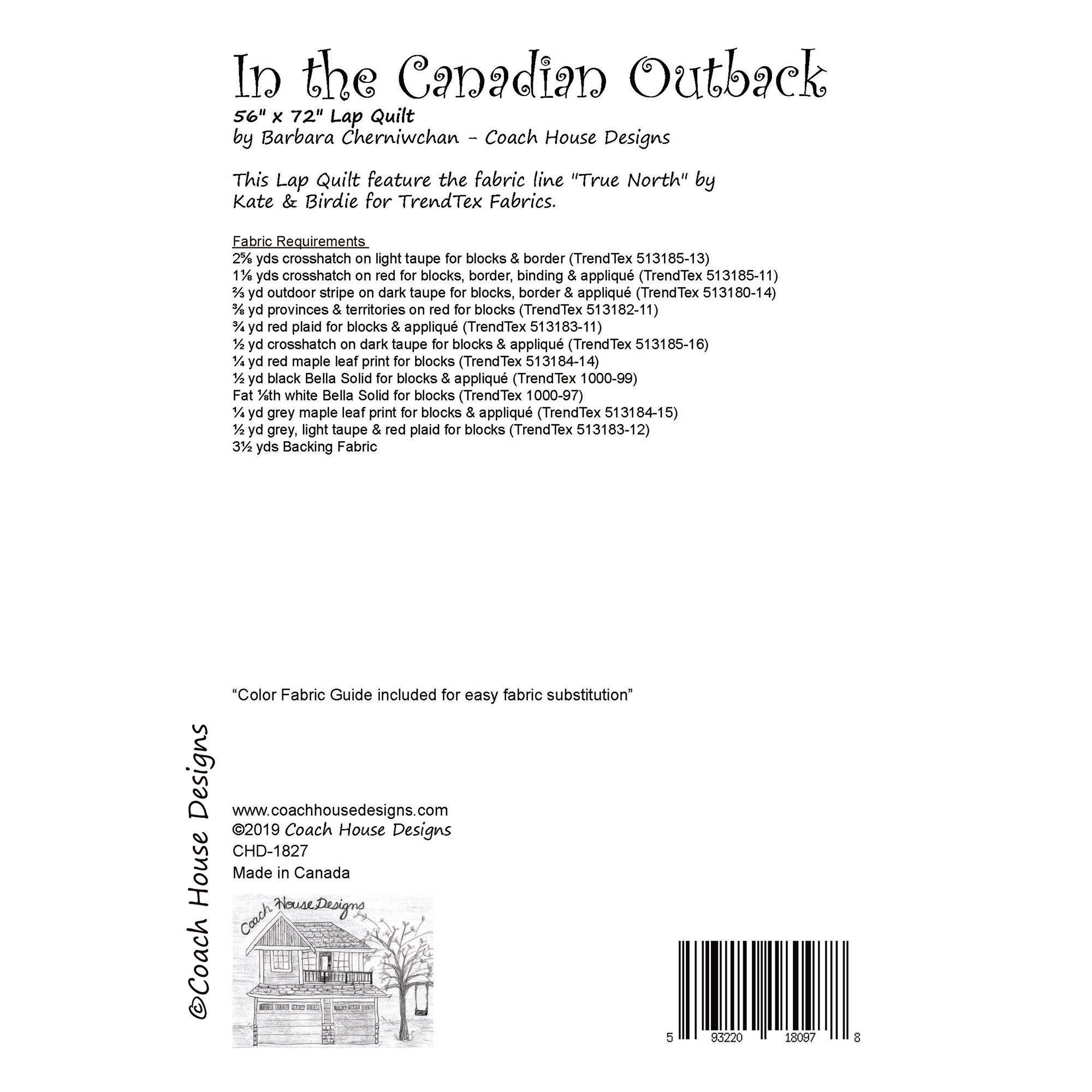 In the Canadian Outback Downloadable PDF Quilt Pattern – Coach House ...