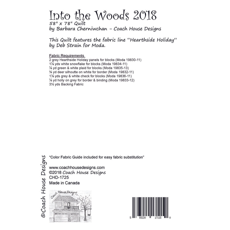 Into the Woods 2018 Downloadable PDF Quilt Pattern