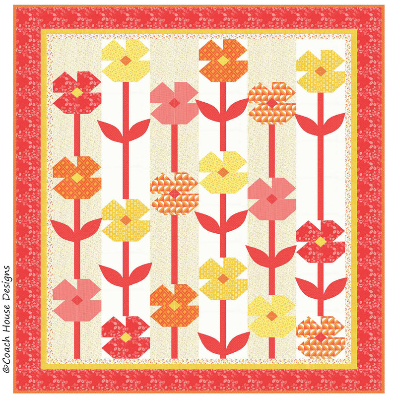 Jelly Bean Flowers Quilt Pattern