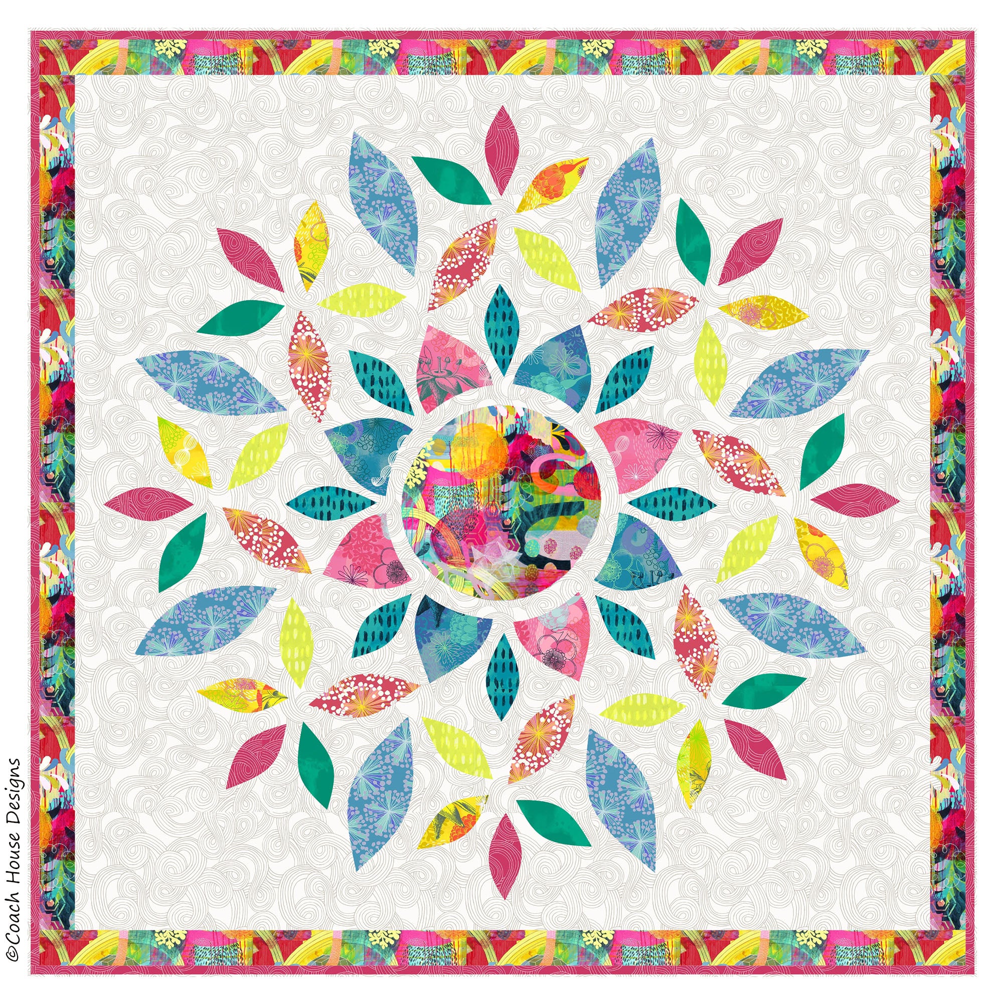 Patchwork Patterns Digital Kaleidoscope Digital Quilt Pattern – Coach House Designs US