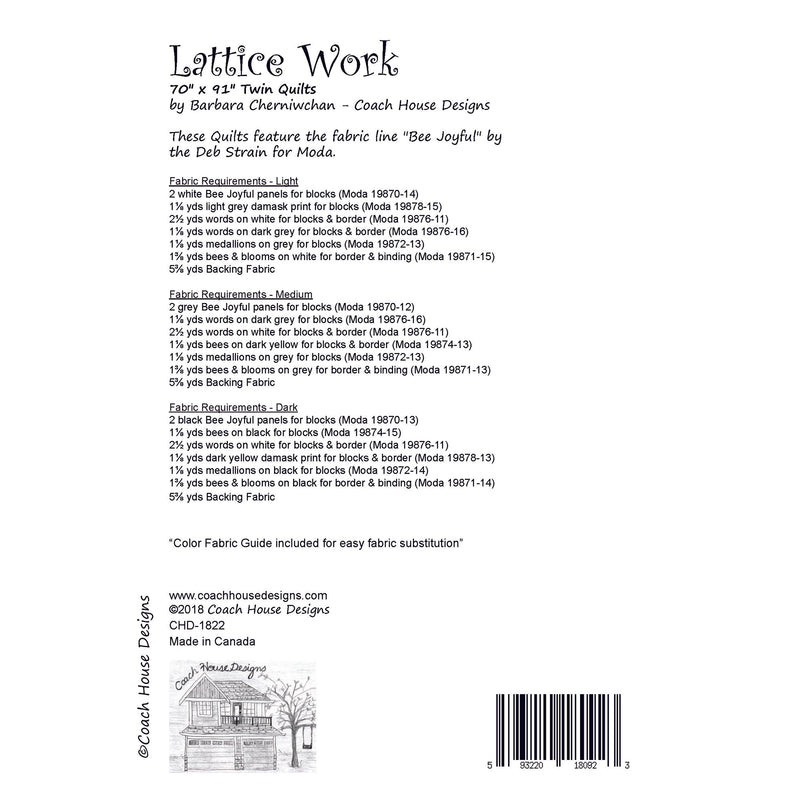 Lattice Work Quilt Pattern