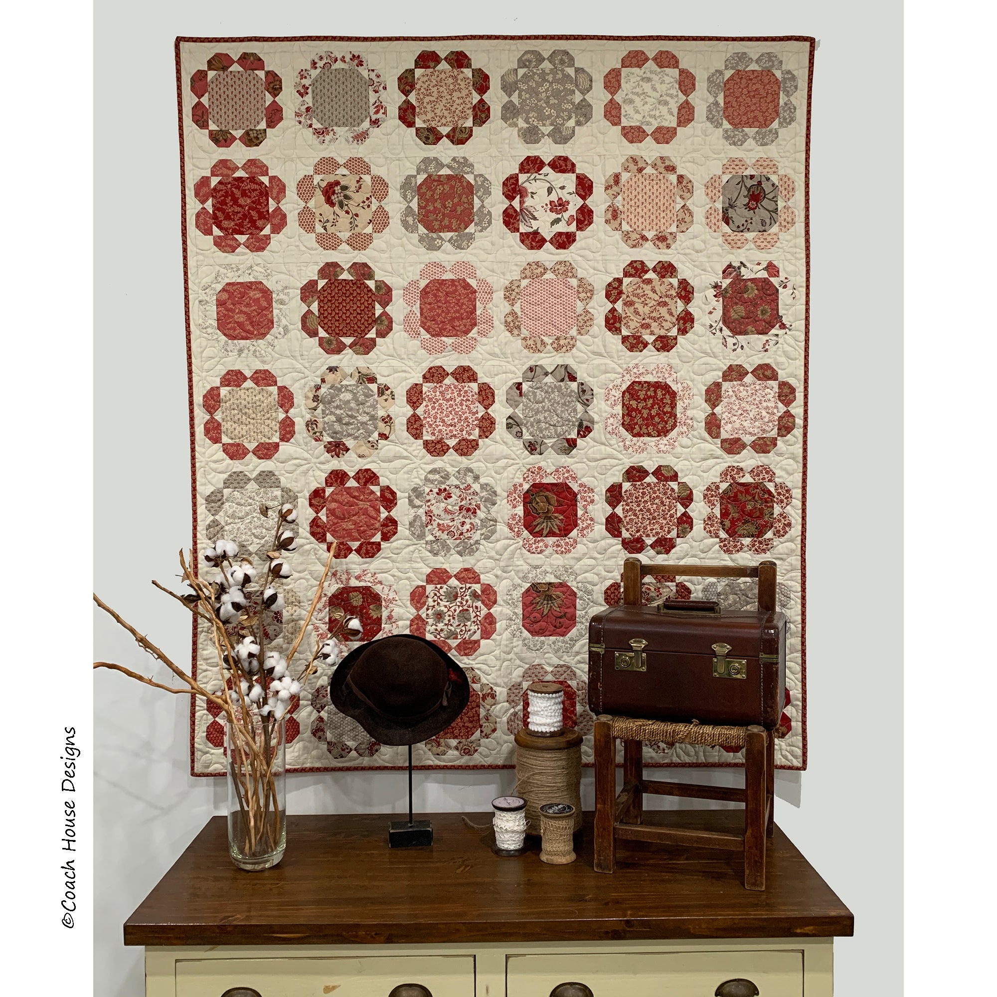 Les Fleurs Downloadable PDF Quilt Pattern – Coach House Designs US