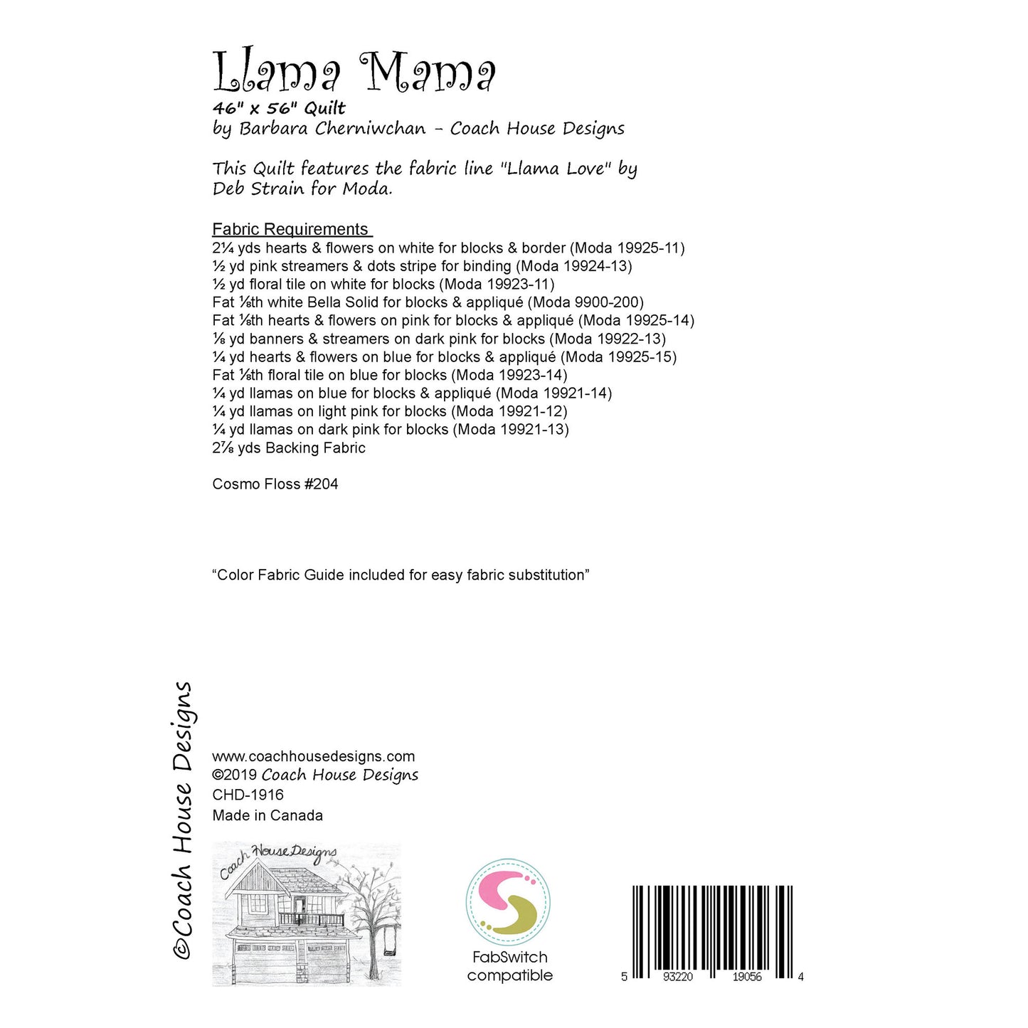 Llama Mama Downloadable PDF Quilt Pattern