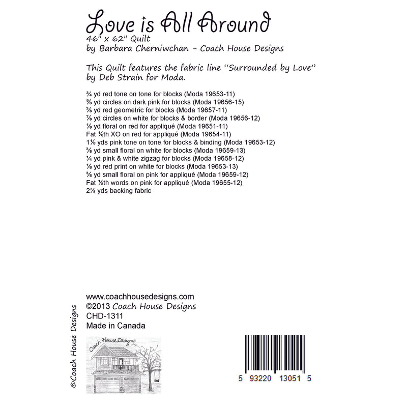 Love is All Around Downloadable PDF Quilt Pattern
