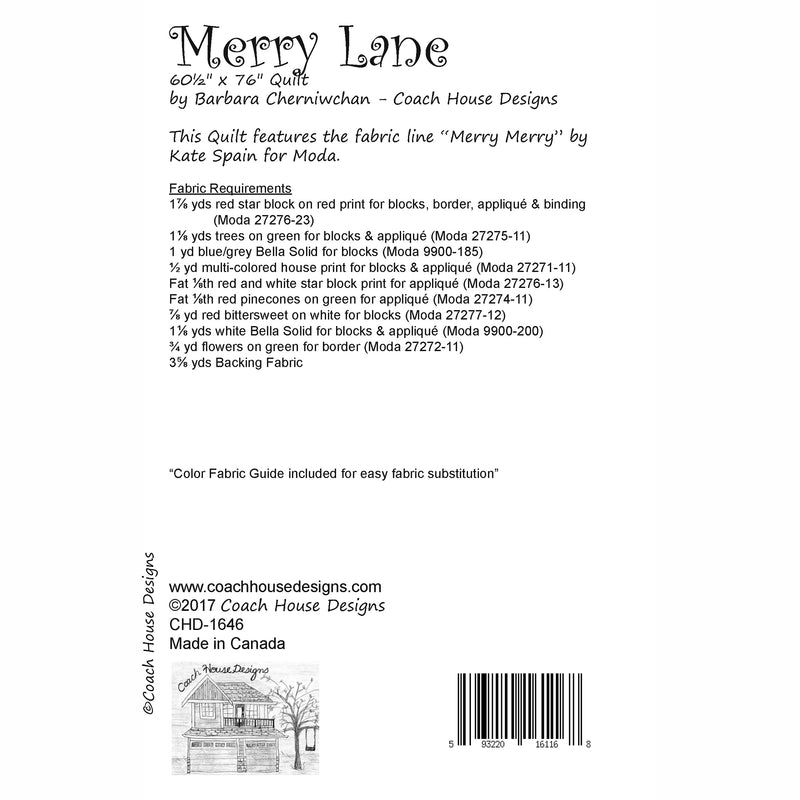 Merry Lane Downloadable PDF Quilt Pattern