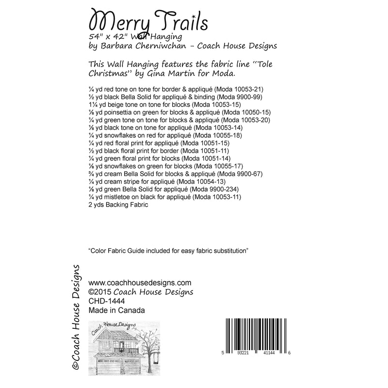 Merry Trails Downloadable PDF Quilt Pattern