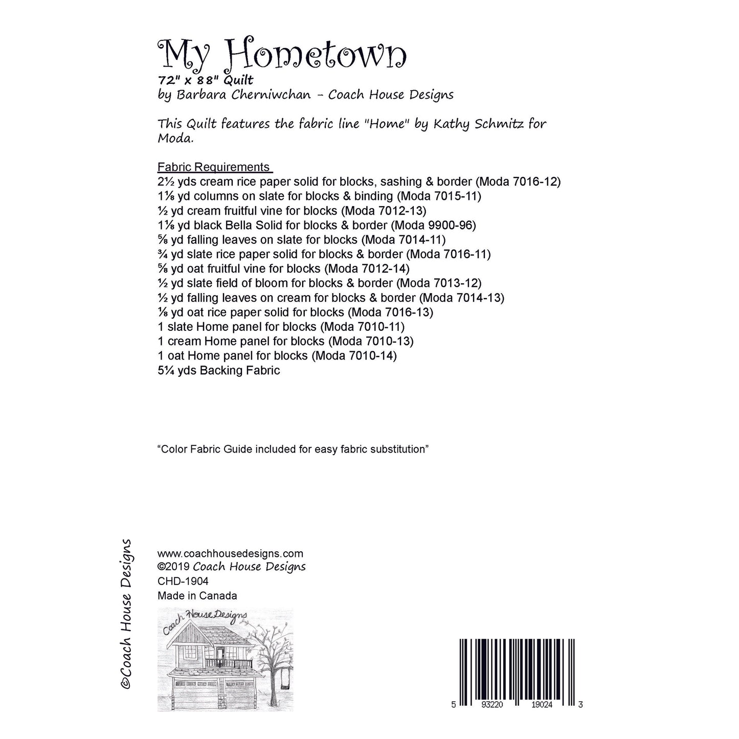 My Hometown Quilt Pattern