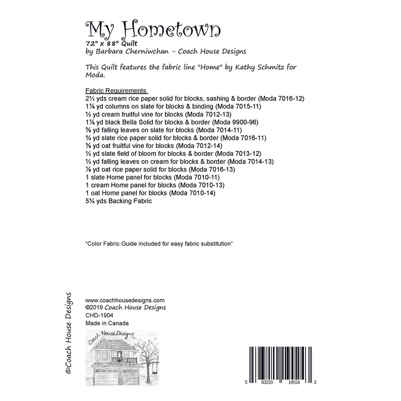 My Hometown Downloadable PDF Quilt Pattern