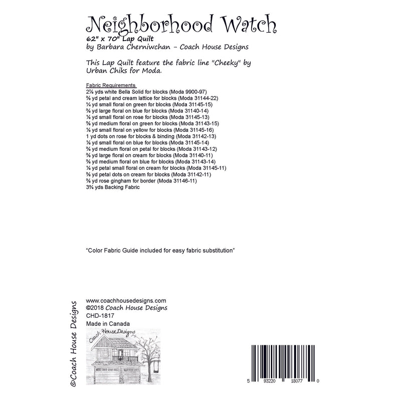 Neighborhood Watch Downloadable PDF Quilt Pattern