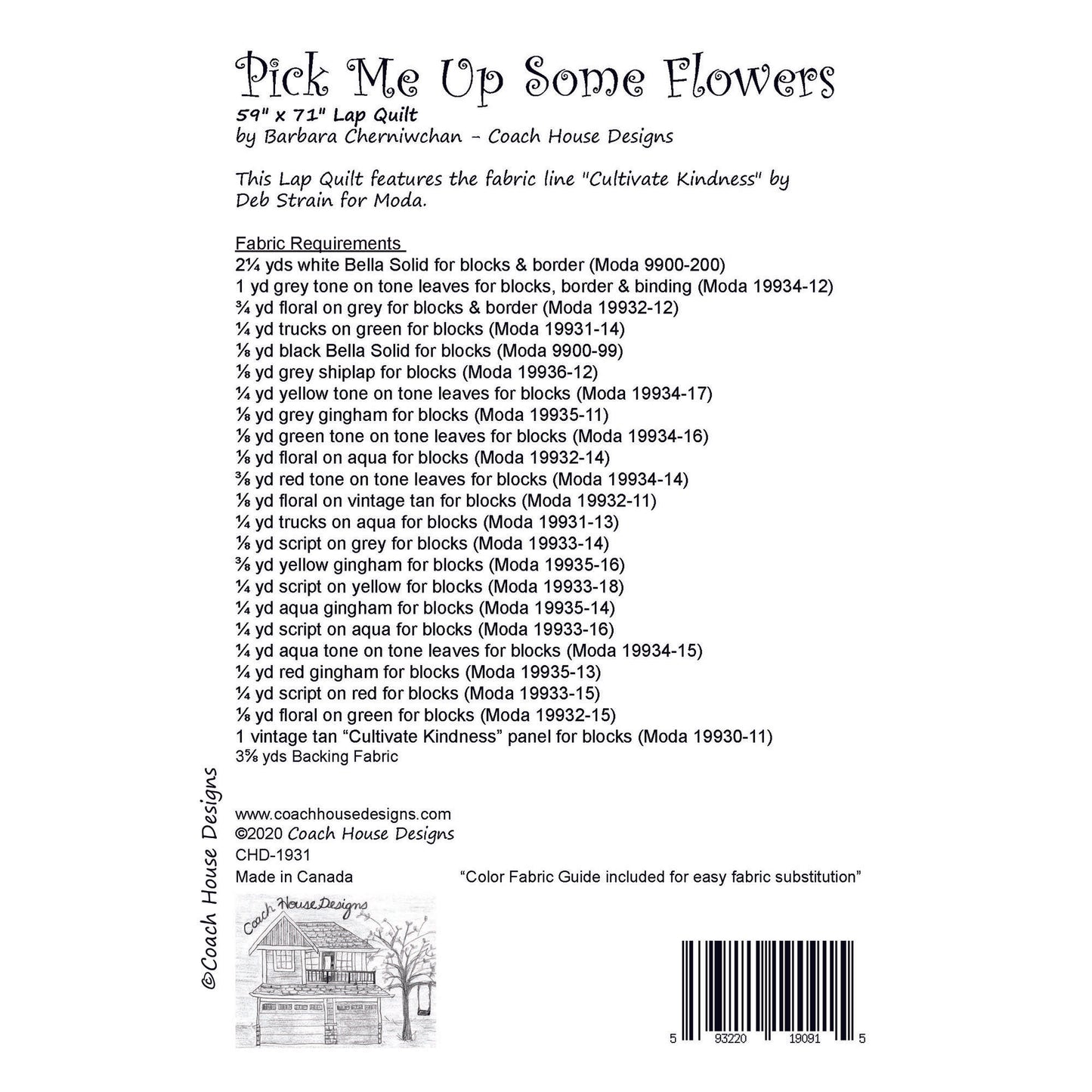 Pick Me Up Some Flowers Quilt Pattern