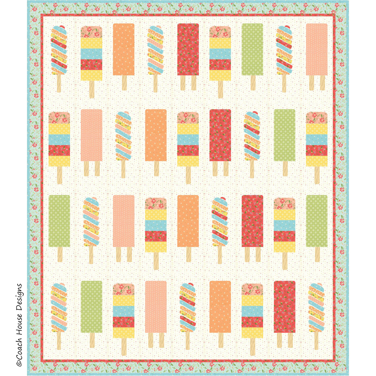 Popsicles Downloadable PDF Quilt Pattern – Coach House Designs US