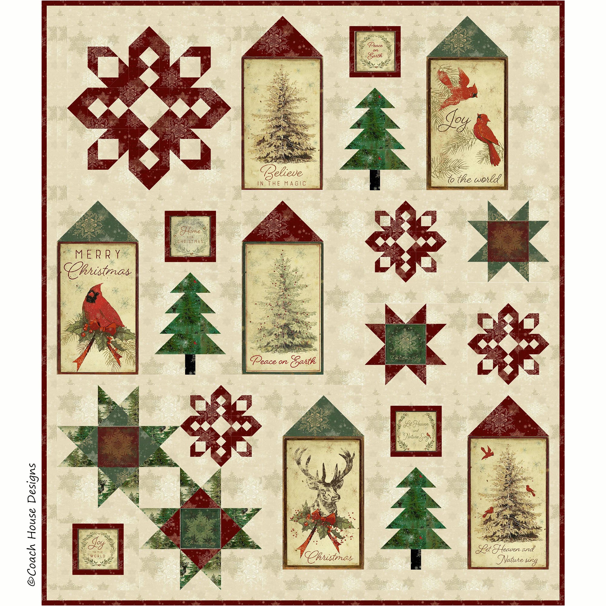 Postcard Christmas Quilt Pattern – Coach House Designs US