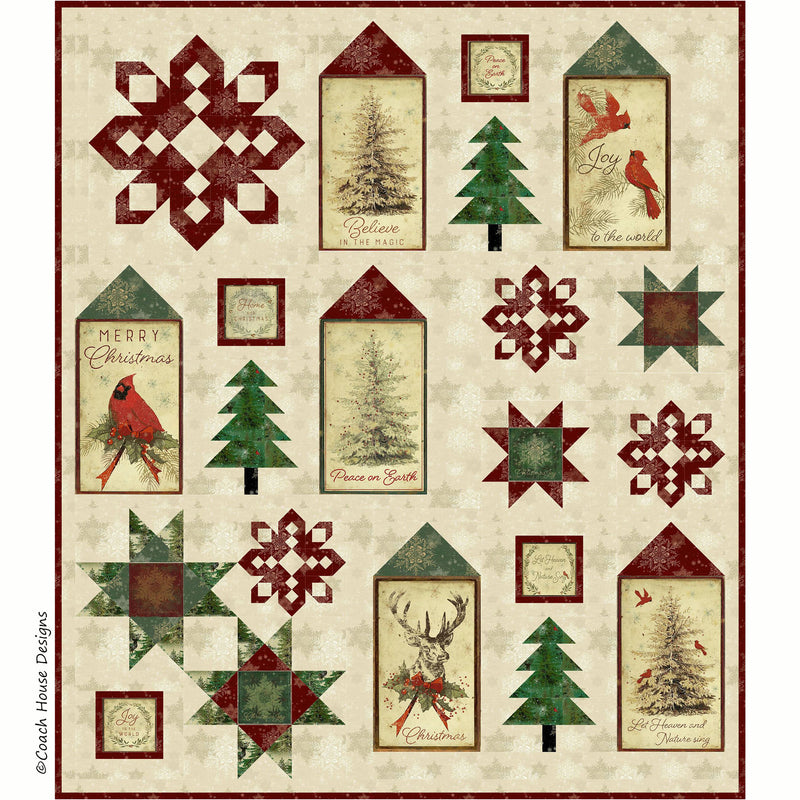 Postcard Christmas Digital Pattern