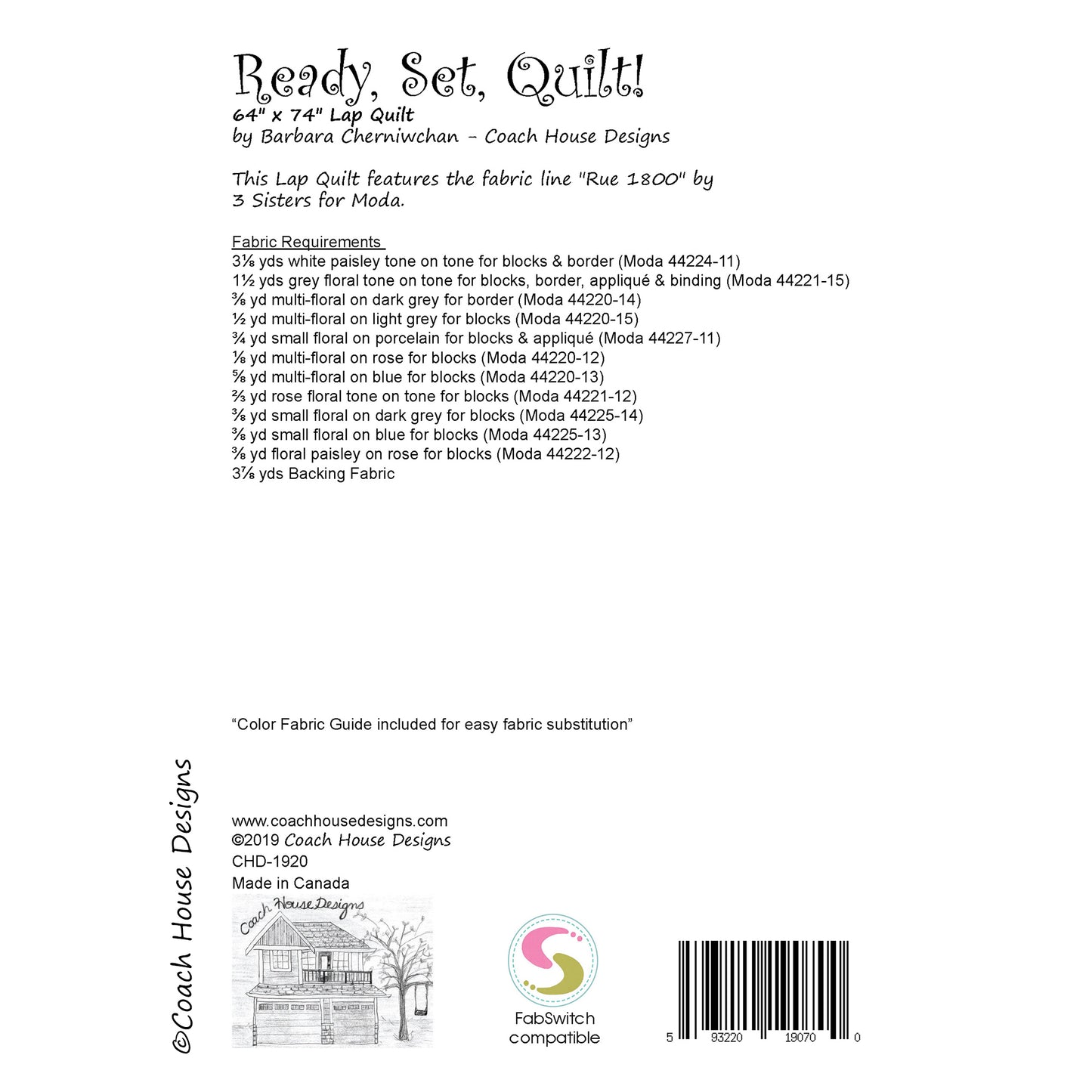 Ready, Set, Quilt! Downloadable PDF Quilt Pattern