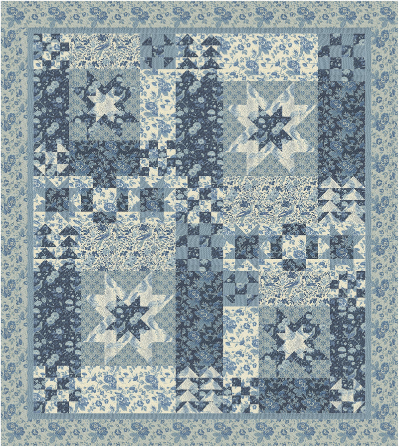Study in Blue Quilt Pattern