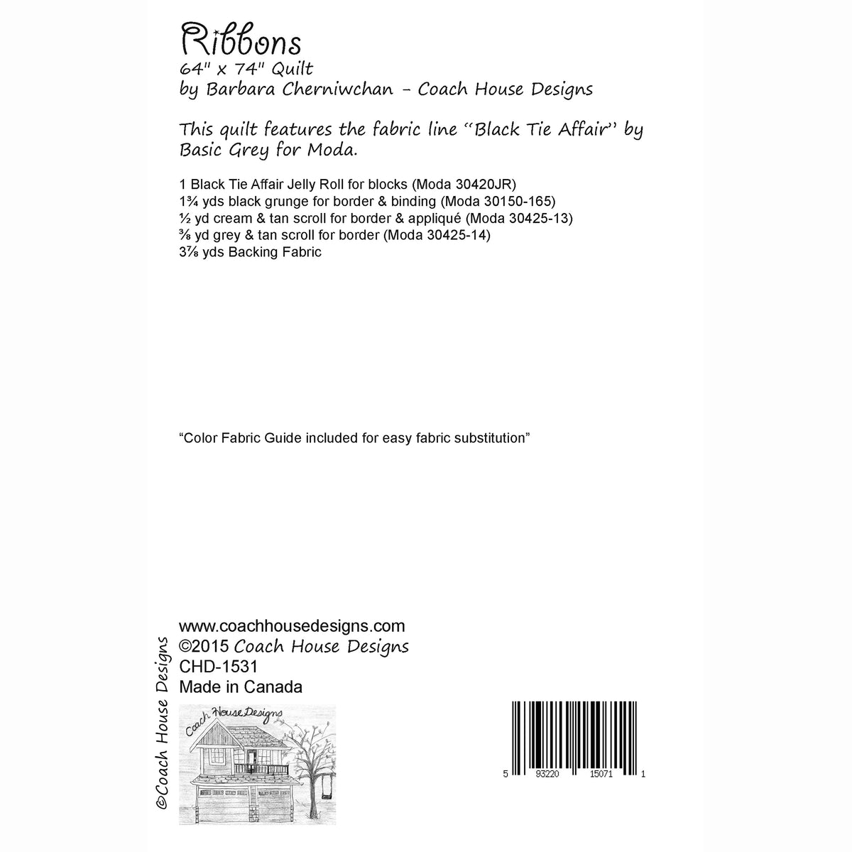 Ribbons Quilt Pattern – Coach House Designs US