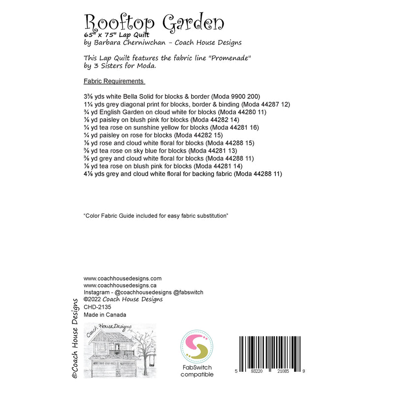 Rooftop Garden Downloadable PDF Quilt Pattern