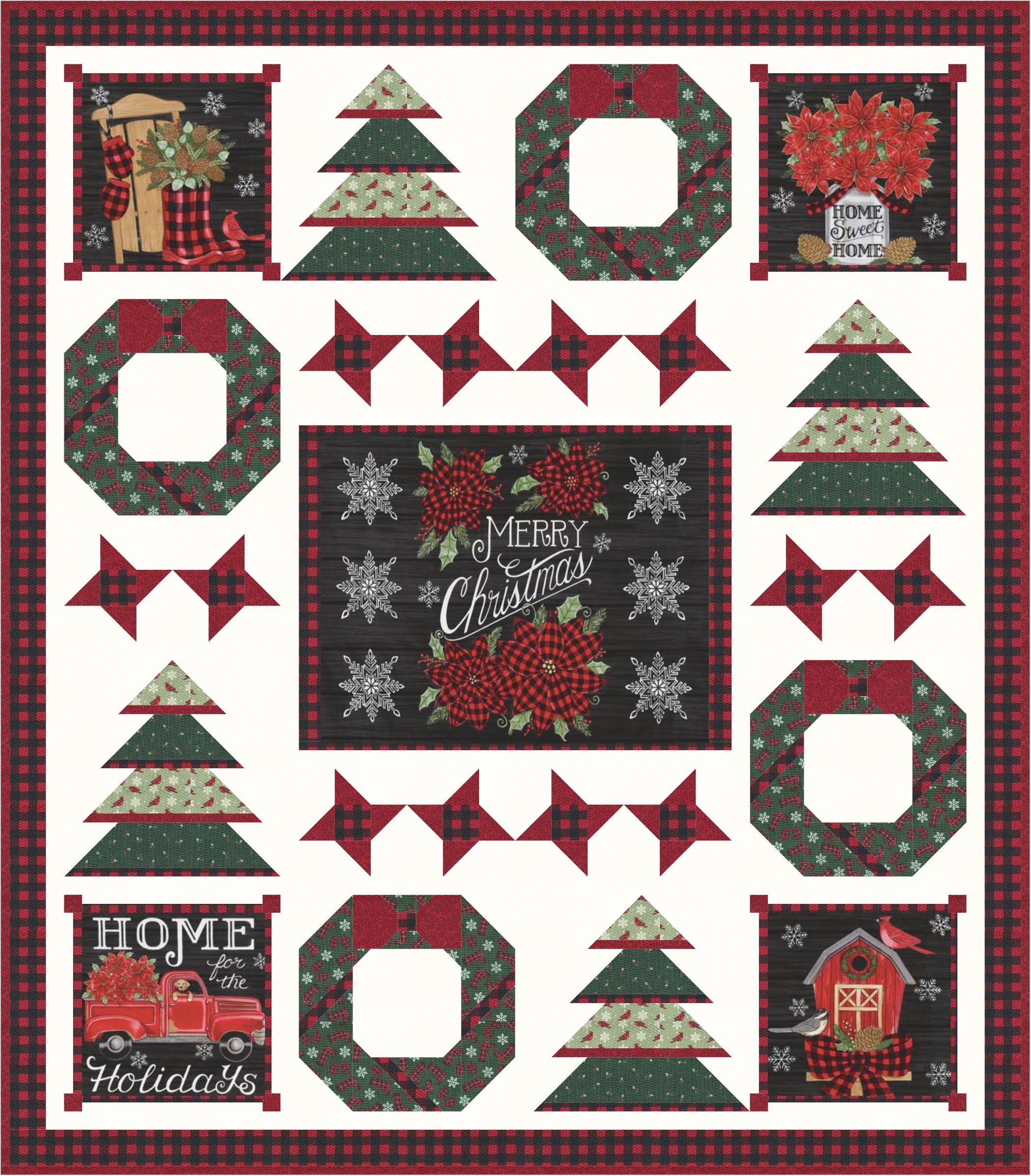 Rustic Christmas Downloadable PDF Quilt Pattern – Coach House Designs US