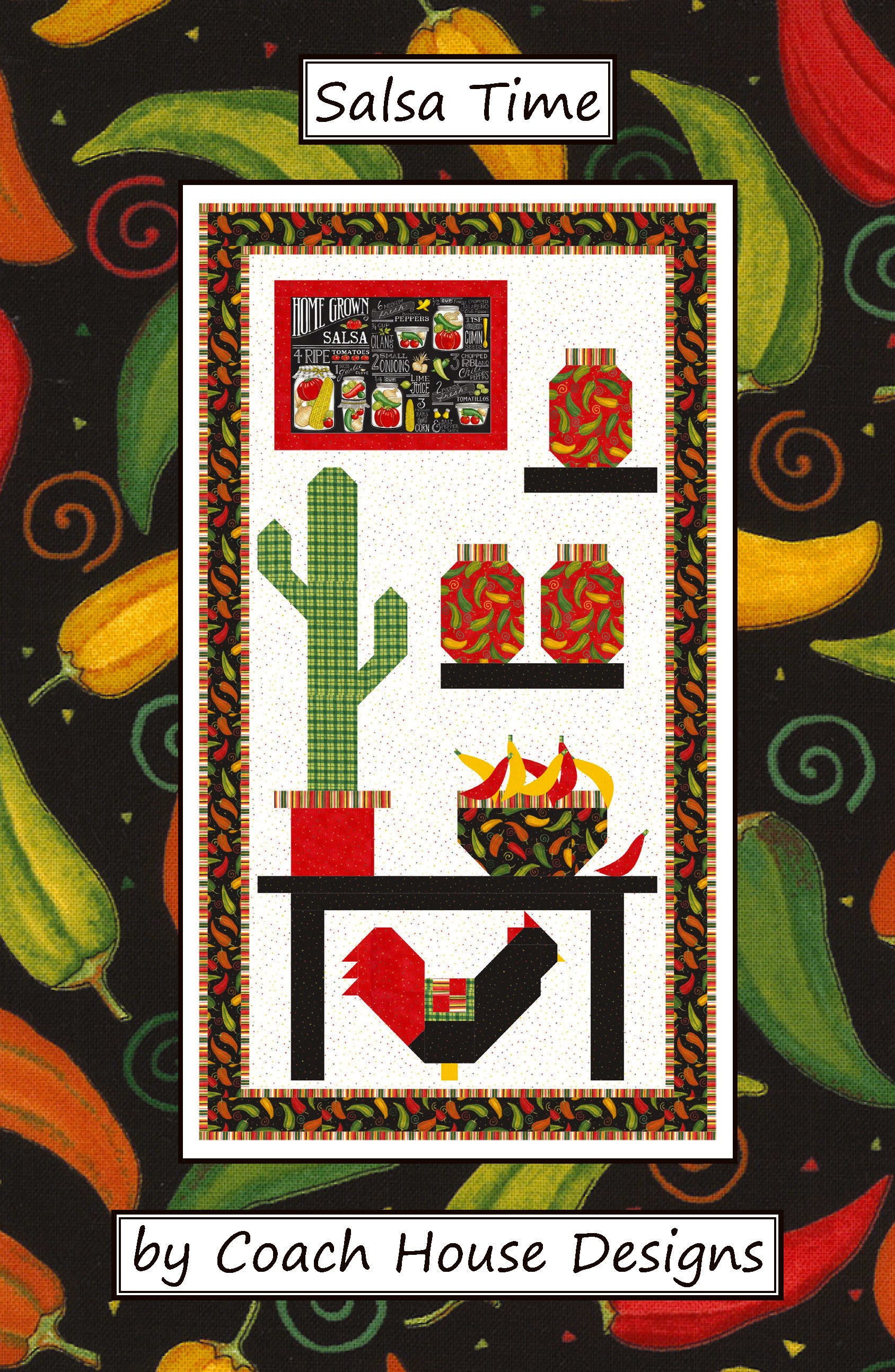 Salsa Horizontal Pattern Salsa Time Downloadable PDF Quilt Pattern – Coach House Designs US