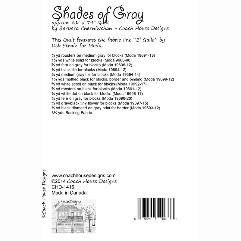 Shades of Gray Quilt Pattern