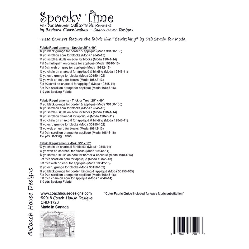 Spooky Time Downloadable PDF Quilt Pattern