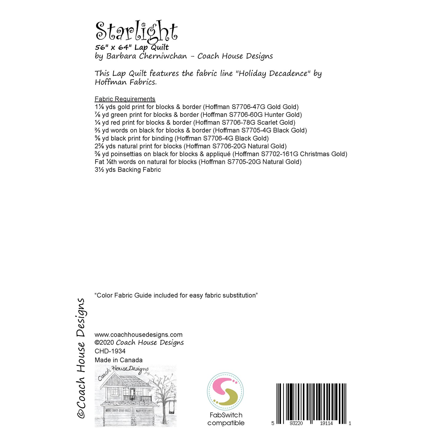 Starlight Quilt Pattern