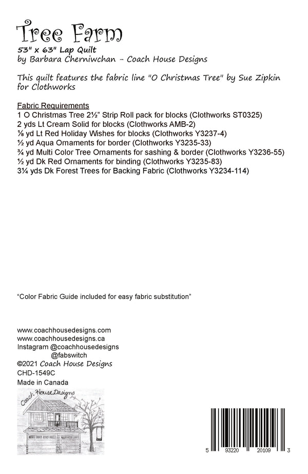 Tree Farm Clothworks Downloadable PDF Quilt Pattern – Coach House ...
