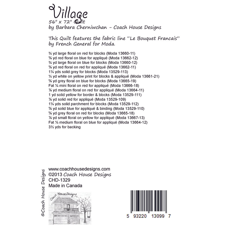 Village Downloadable PDF Quilt Pattern