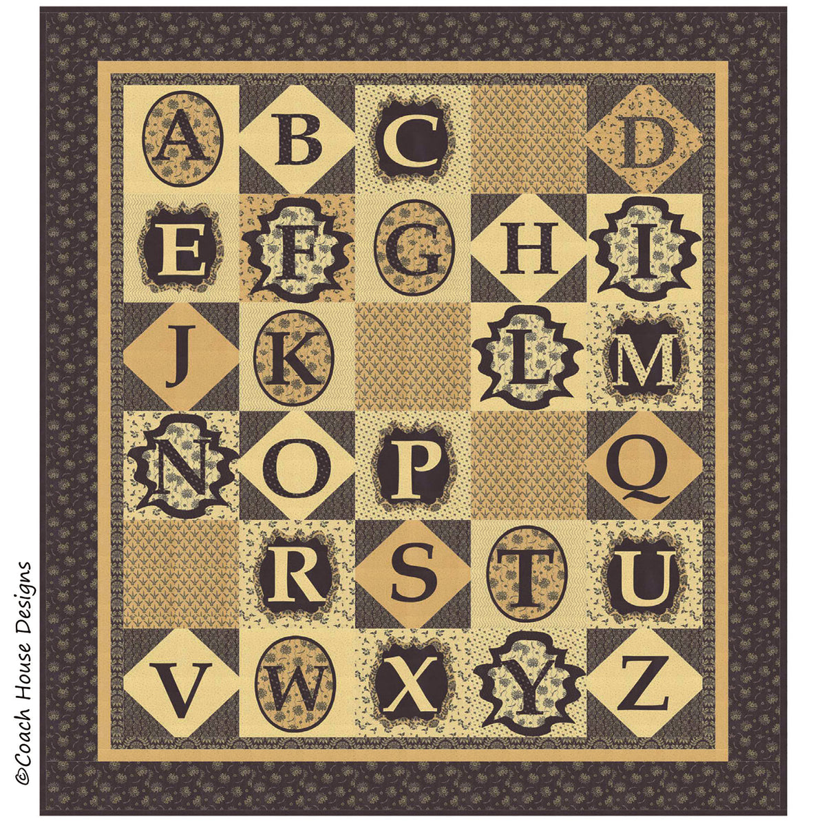 Vintage Alphabet Downloadable PDF Quilt Pattern – Coach House Designs US