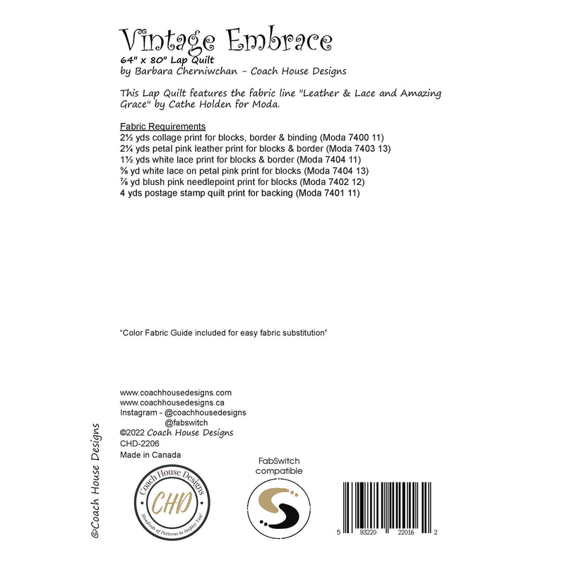 Vintage Embrace Downloadable PDF Quilt Pattern