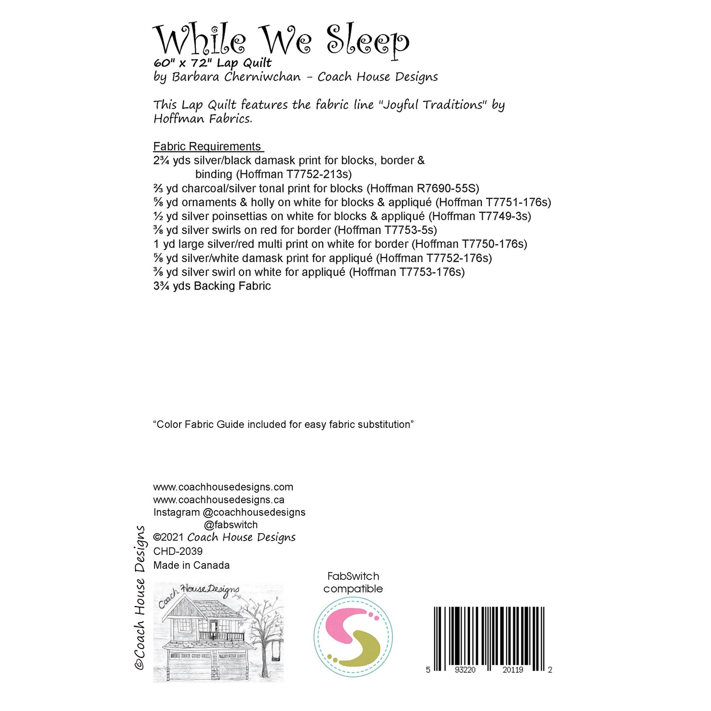 While We Sleep Quilt Pattern